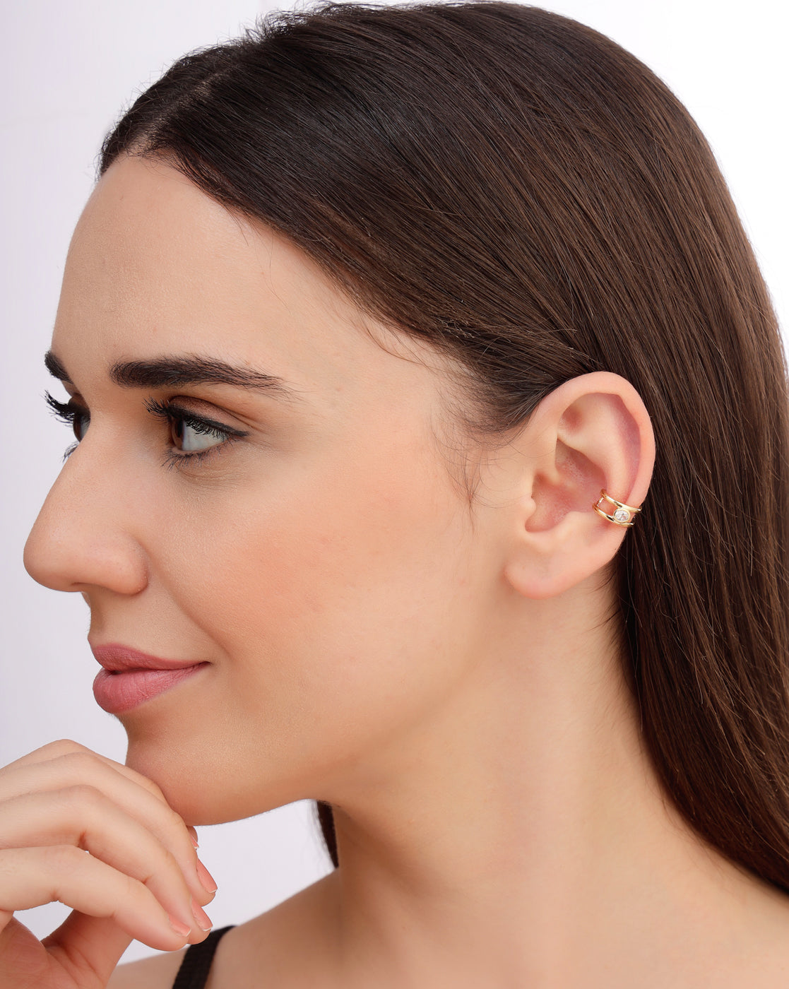18kt Gold Plated CZ Ear Cuff Earring