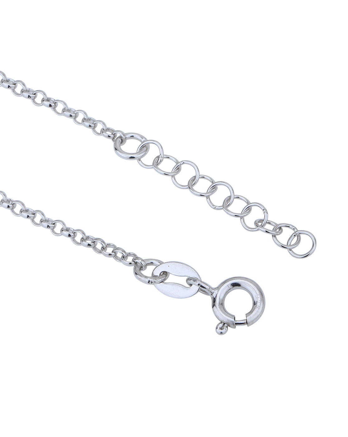 925 Sterling Silver Rhodium Plated with Key and Lock Charm Bracelet for women