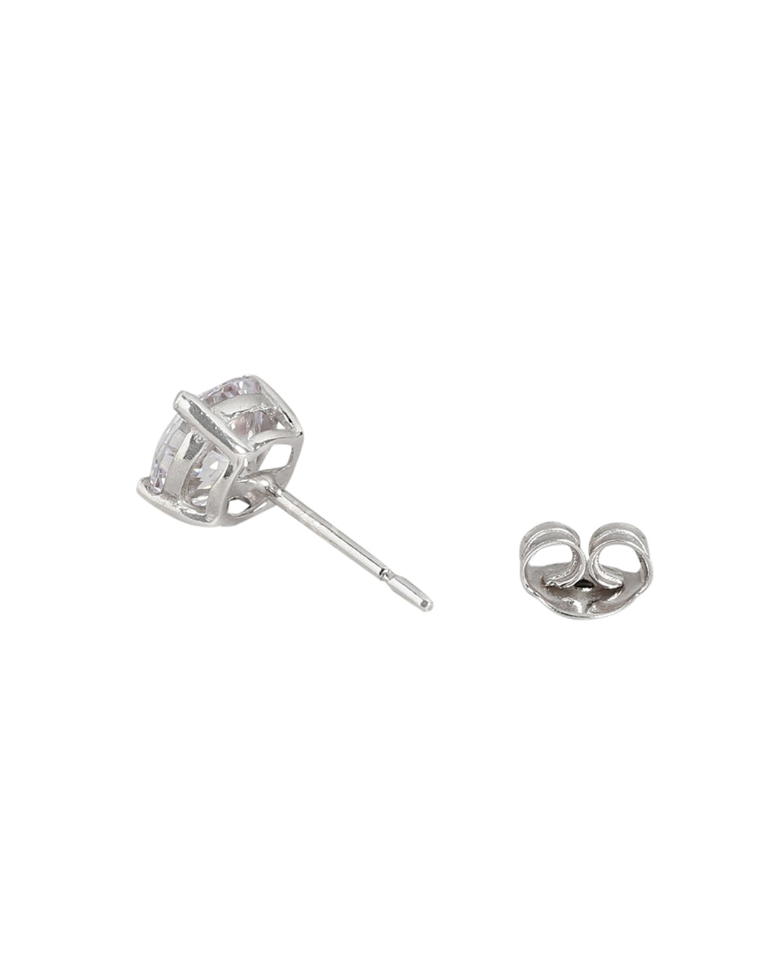 925 Sterling Silver Set Of 3 Rhodium Plated With Zirconia-Pearl Stud Earring