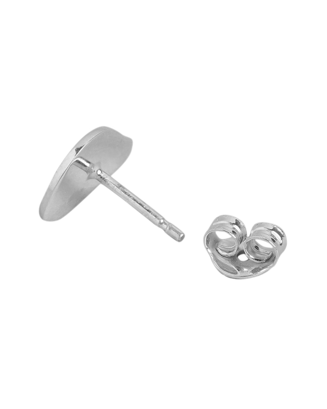 925 Sterling Silver Rhodium Plated with Enamel Avocado Stud Earring