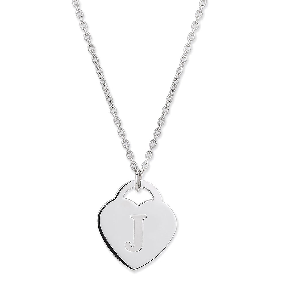 925 Sterling Silver Rhodium Plated And Alphabet Pendant With Chain For Women