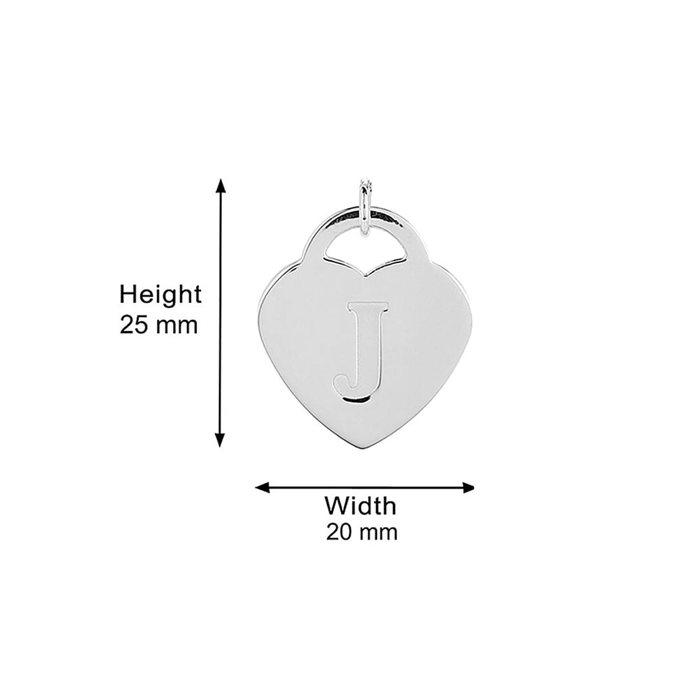 925 Sterling Silver Rhodium Plated And Alphabet Pendant With Chain For Women