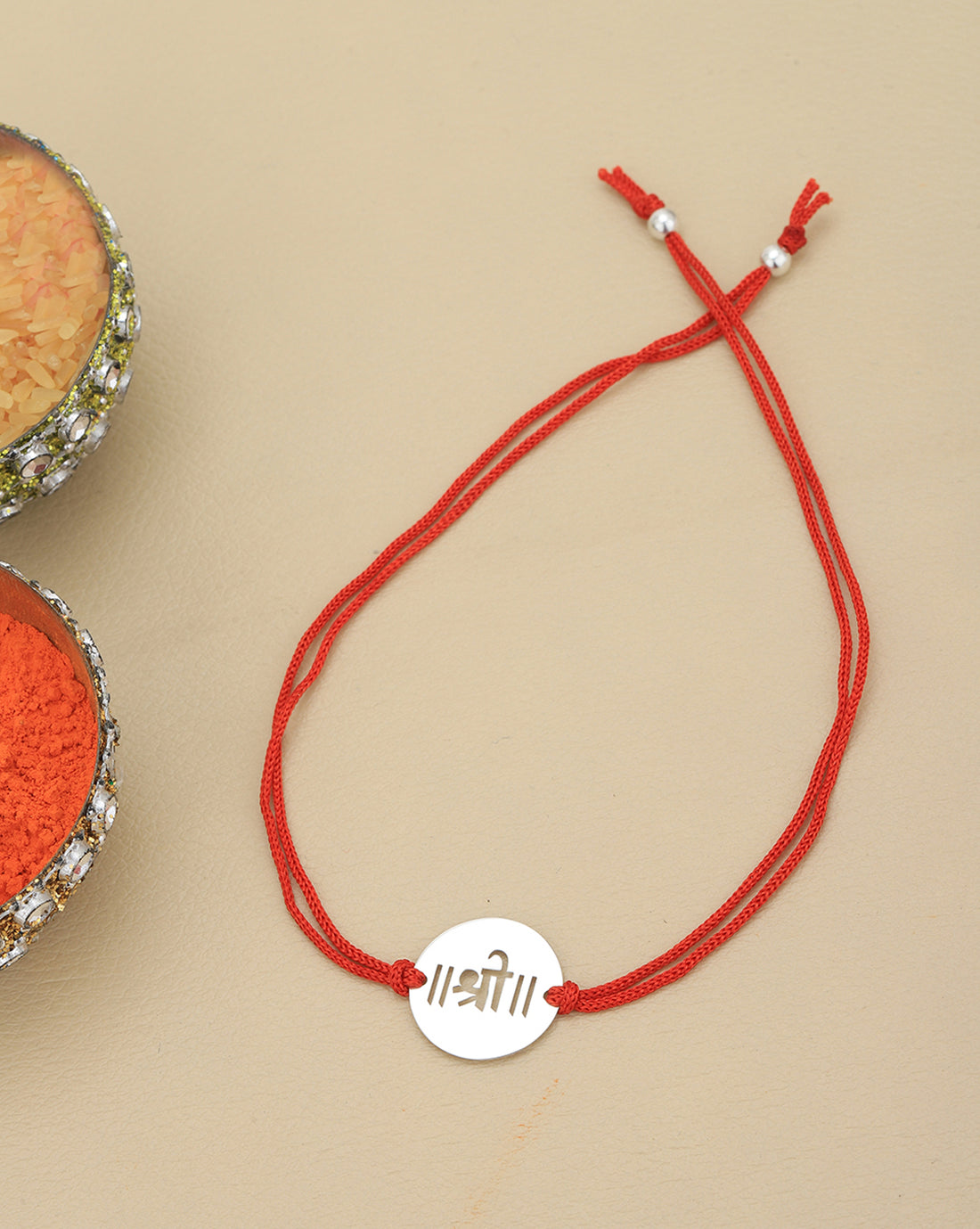 925 Sterling Silver Rhodium Plated Shree Rakhi for men