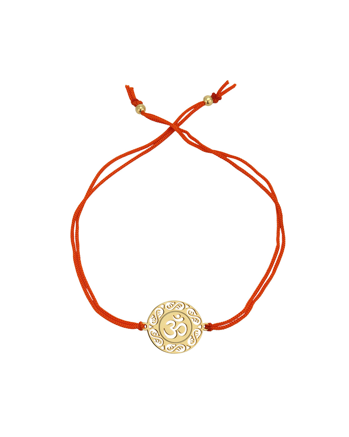 925 Sterling Silver 18kt Gold Plated OM Rakhi for men