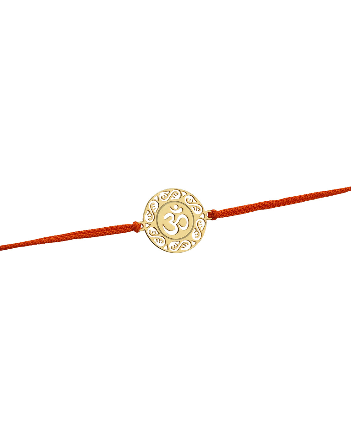 925 Sterling Silver 18kt Gold Plated OM Rakhi for men