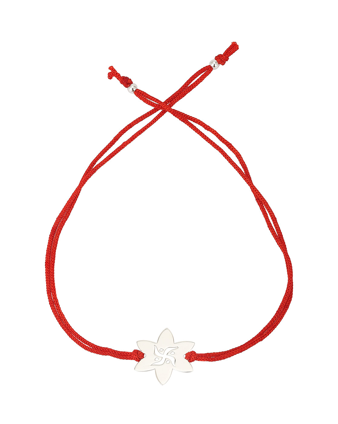 Carlton London Red 925 Sterling Silver Rakhi