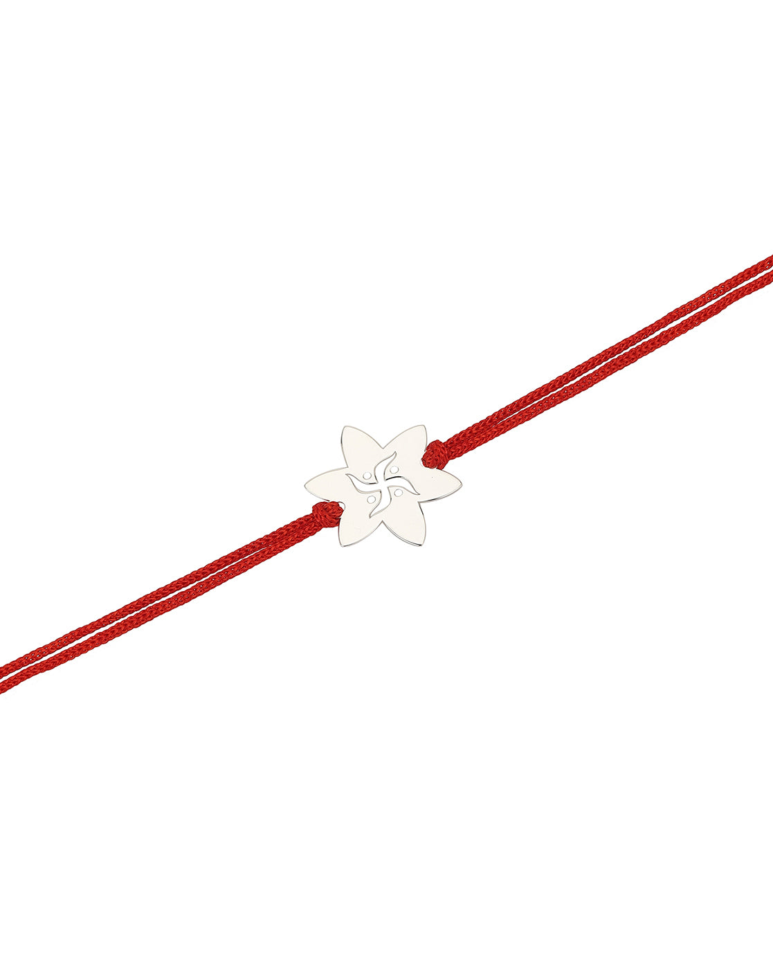 Carlton London Red 925 Sterling Silver Rakhi