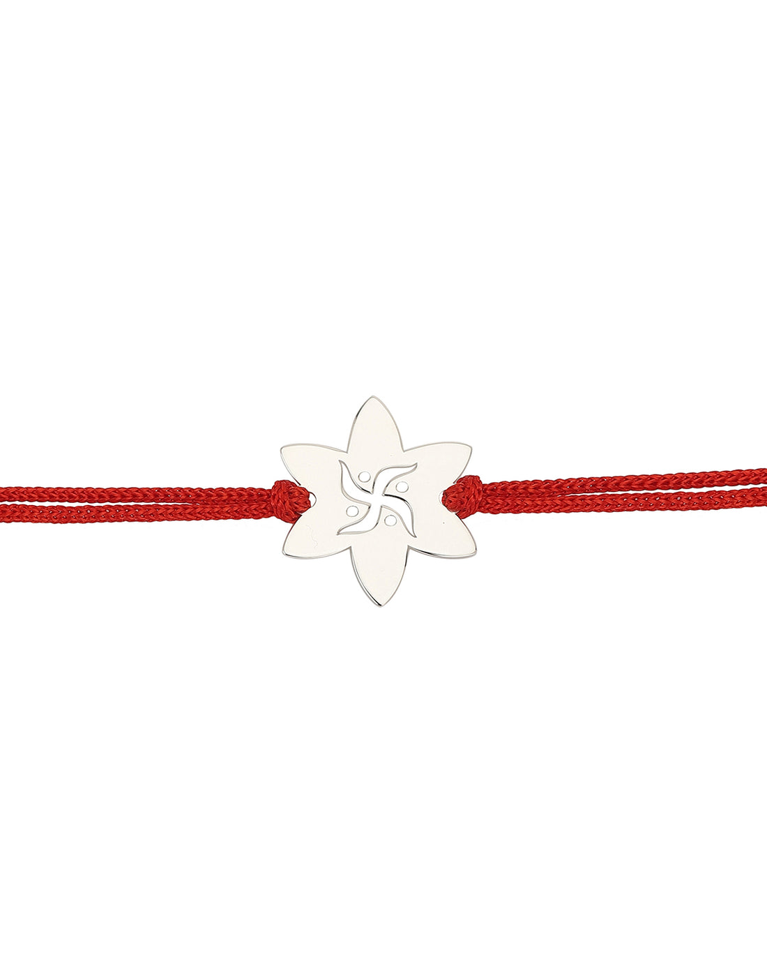 Carlton London Red 925 Sterling Silver Rakhi