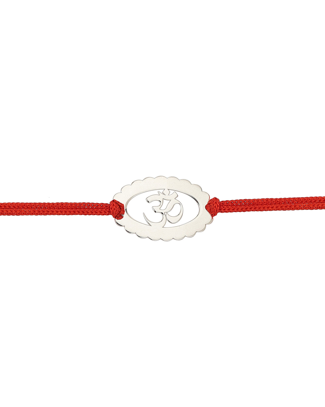 Carlton London Red 925 Sterling Silver Rakhi