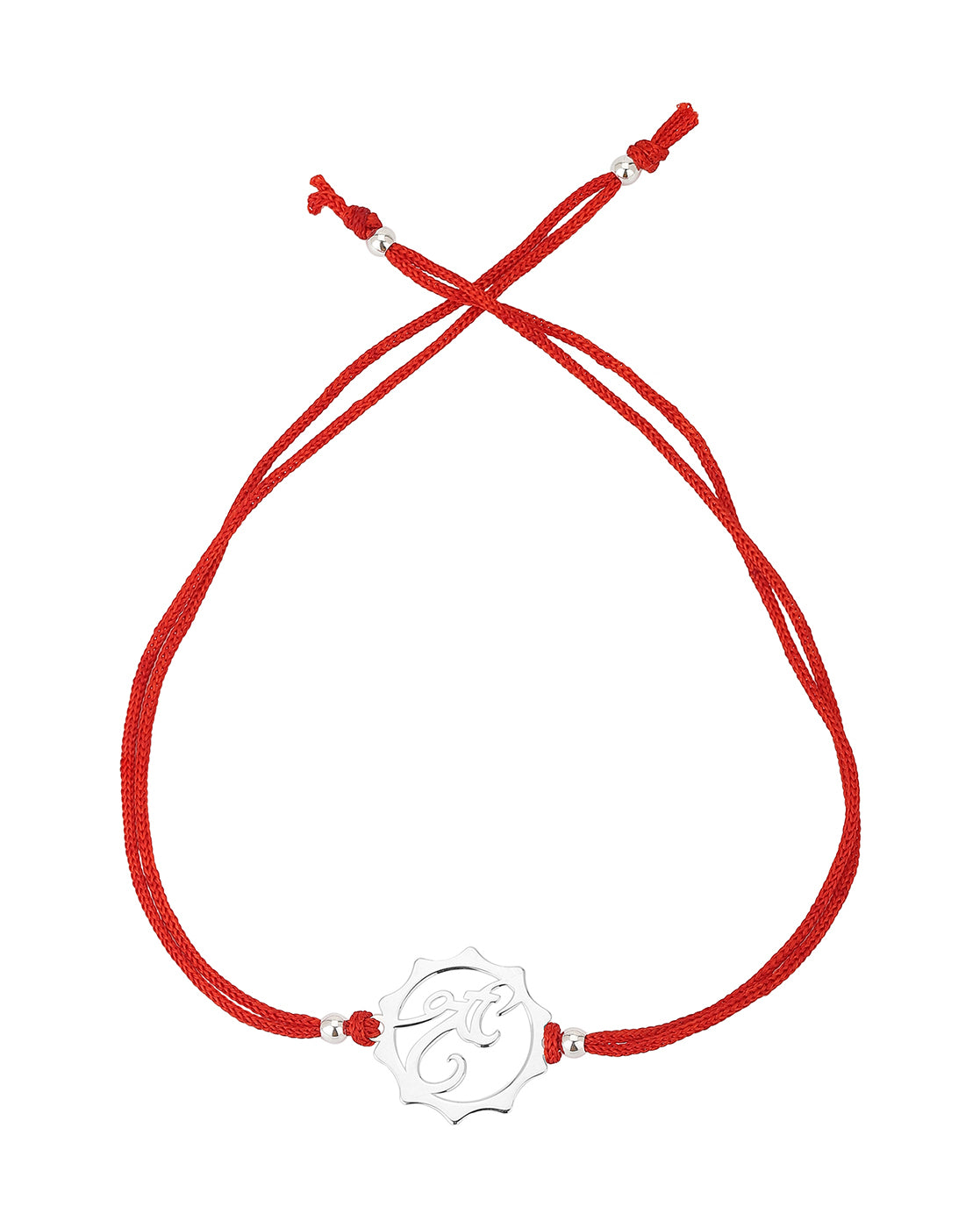 Carlton London Men Red 925 Sterling Silver Plated Rakhi