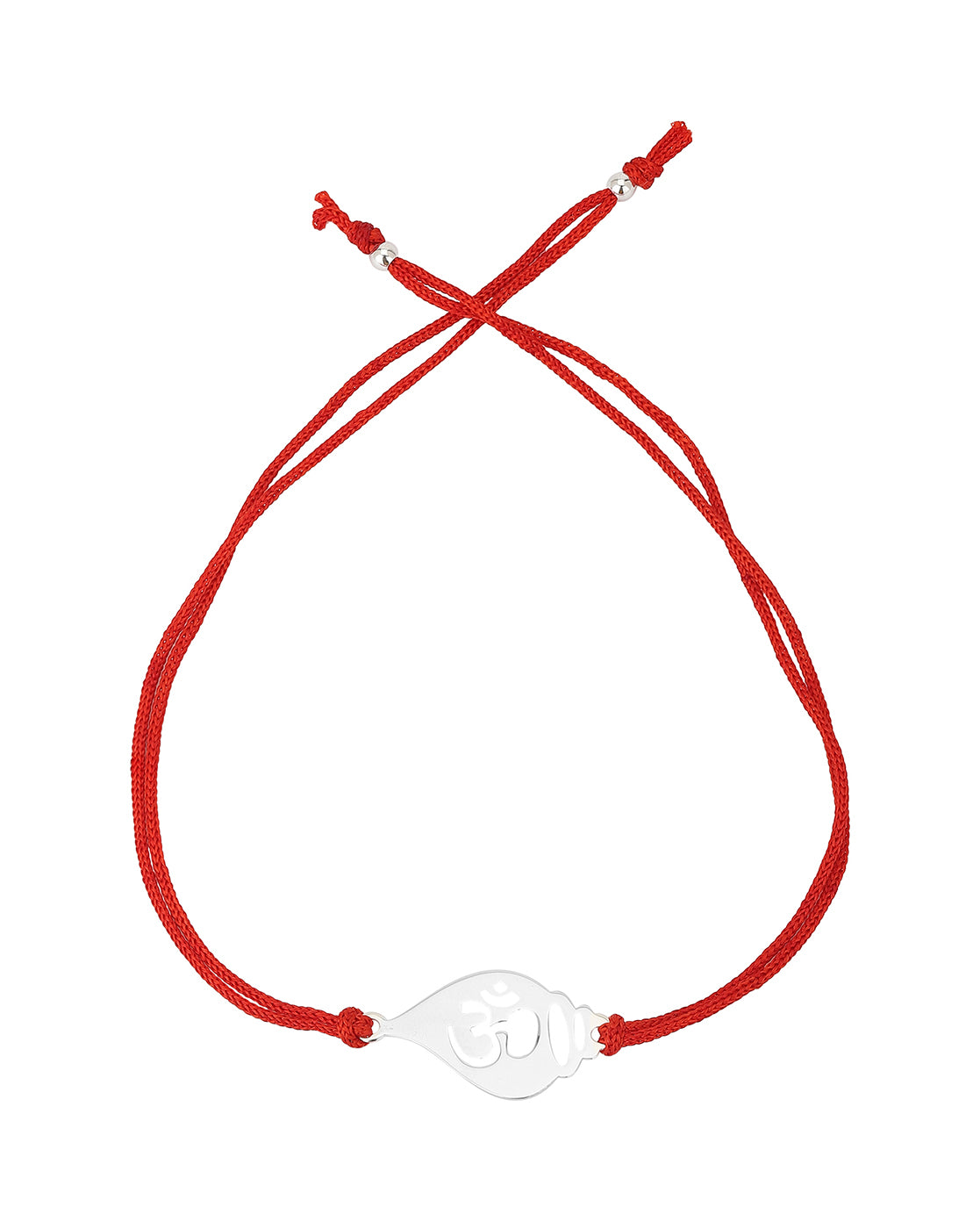 Carlton London Men Red 925 Sterling Silver Rakhi