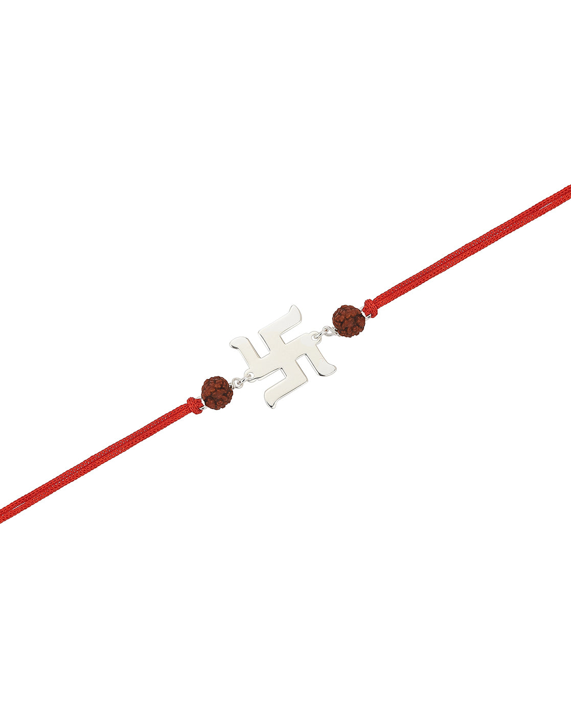 Carlton London Red 925 Sterling Silver Rakhi