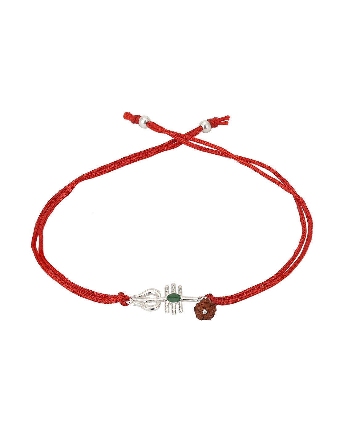 Carlton London Men Red 925 Sterling Silver Rakhi