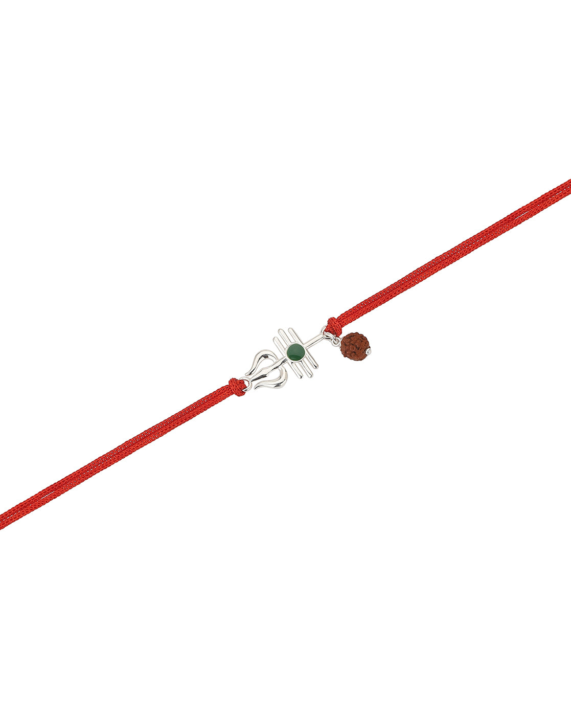 Carlton London Men Red 925 Sterling Silver Rakhi