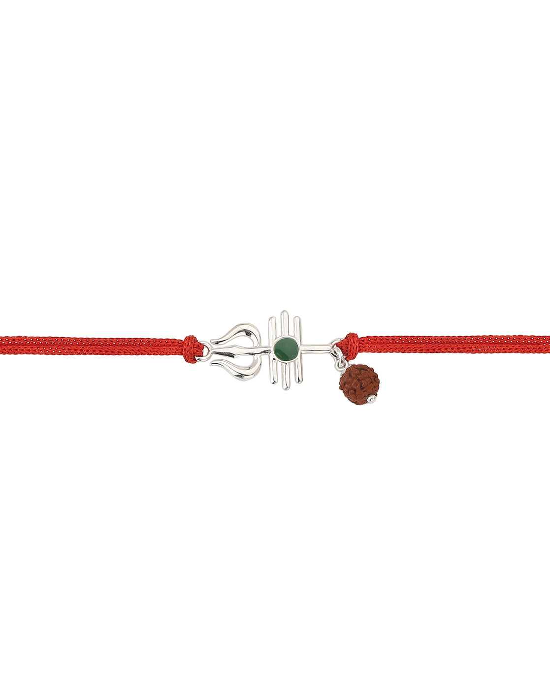 Carlton London Men Red 925 Sterling Silver Rakhi