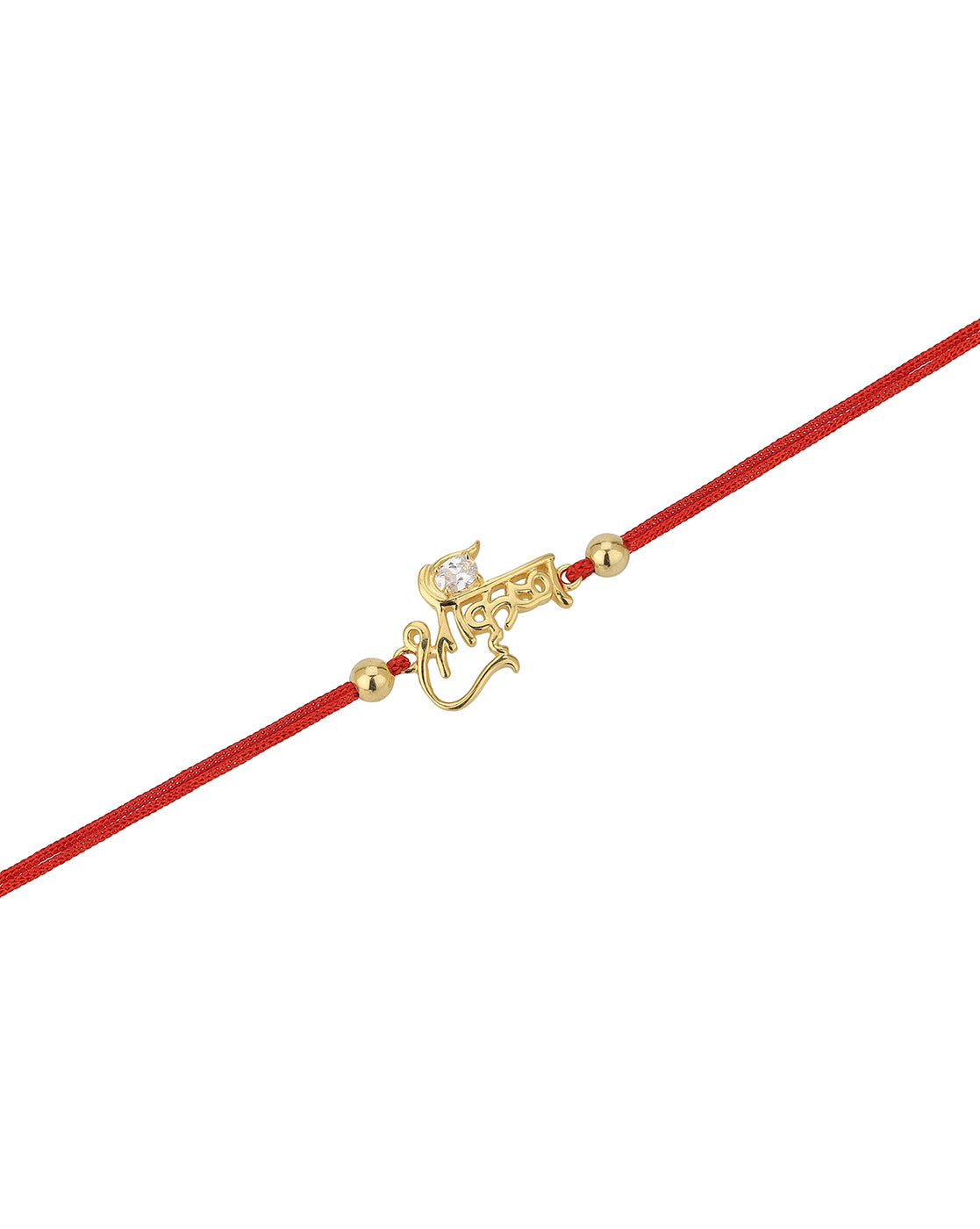 Carlton London Red 925 Sterling Silver Rakhi