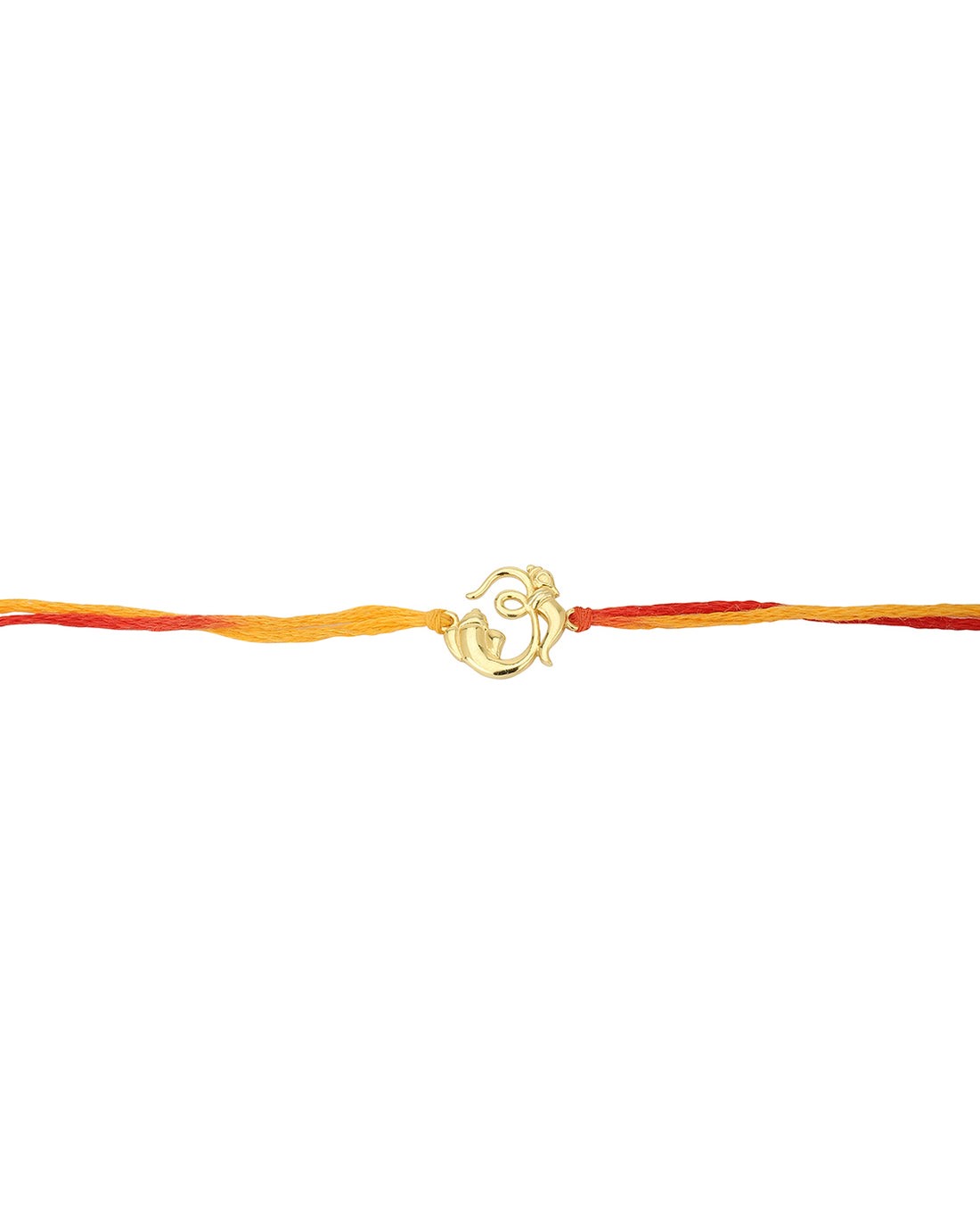 Carlton London Gold-Toned Red 925 Sterling Silver Rakhi