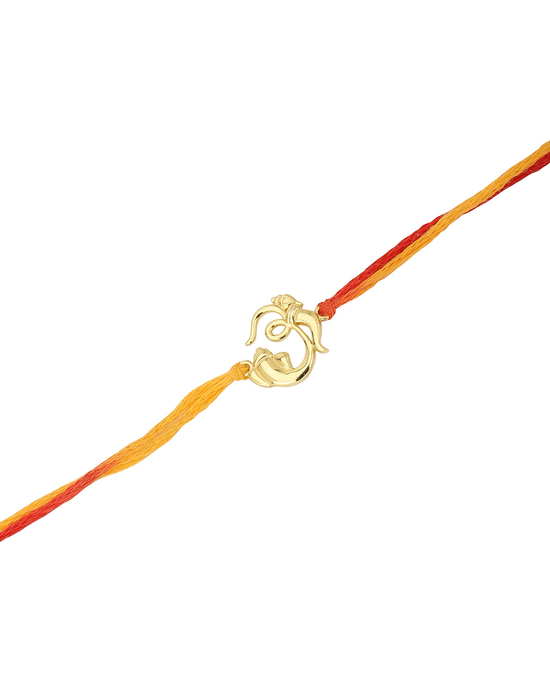 Carlton London Gold-Toned Red 925 Sterling Silver Rakhi