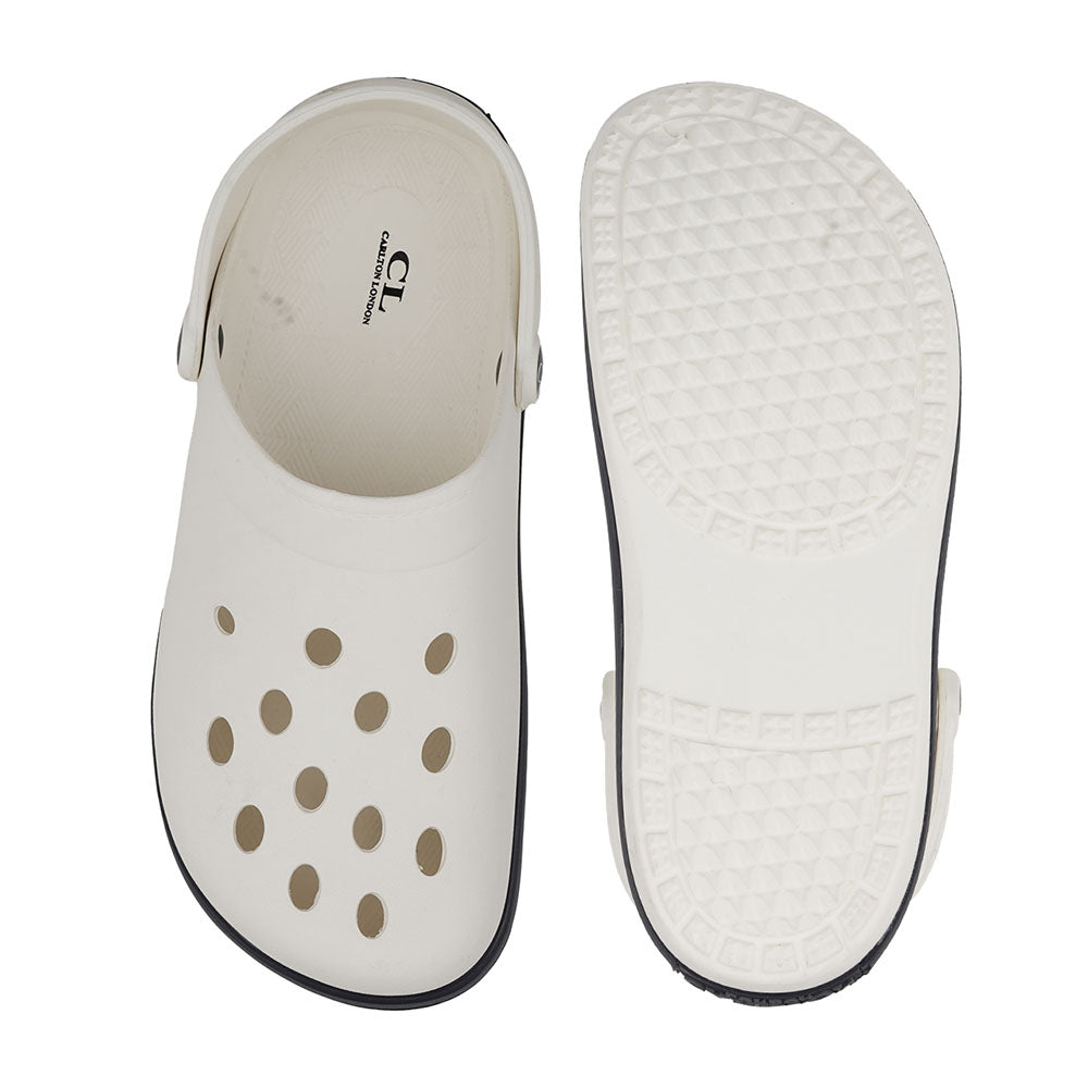 Men Classic Striped Sole Perforated Clogs