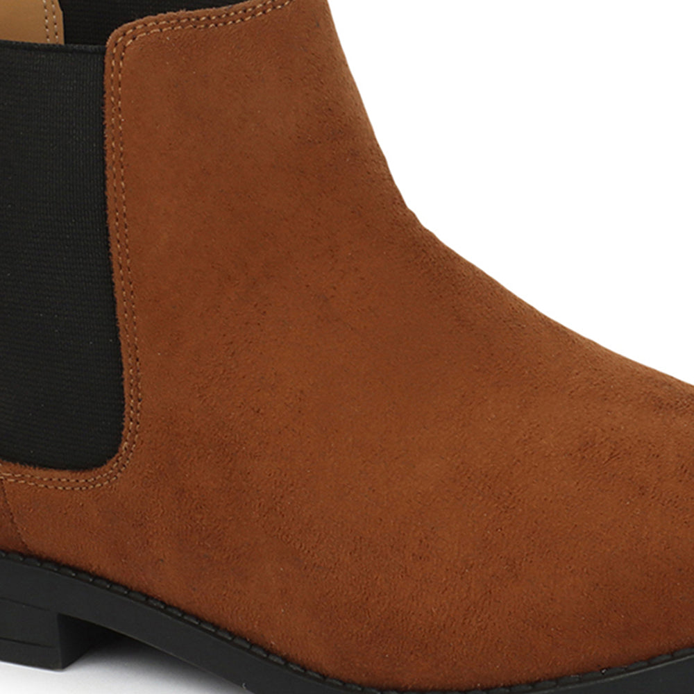 Women Casual Block-Heeled Chelsea Boots