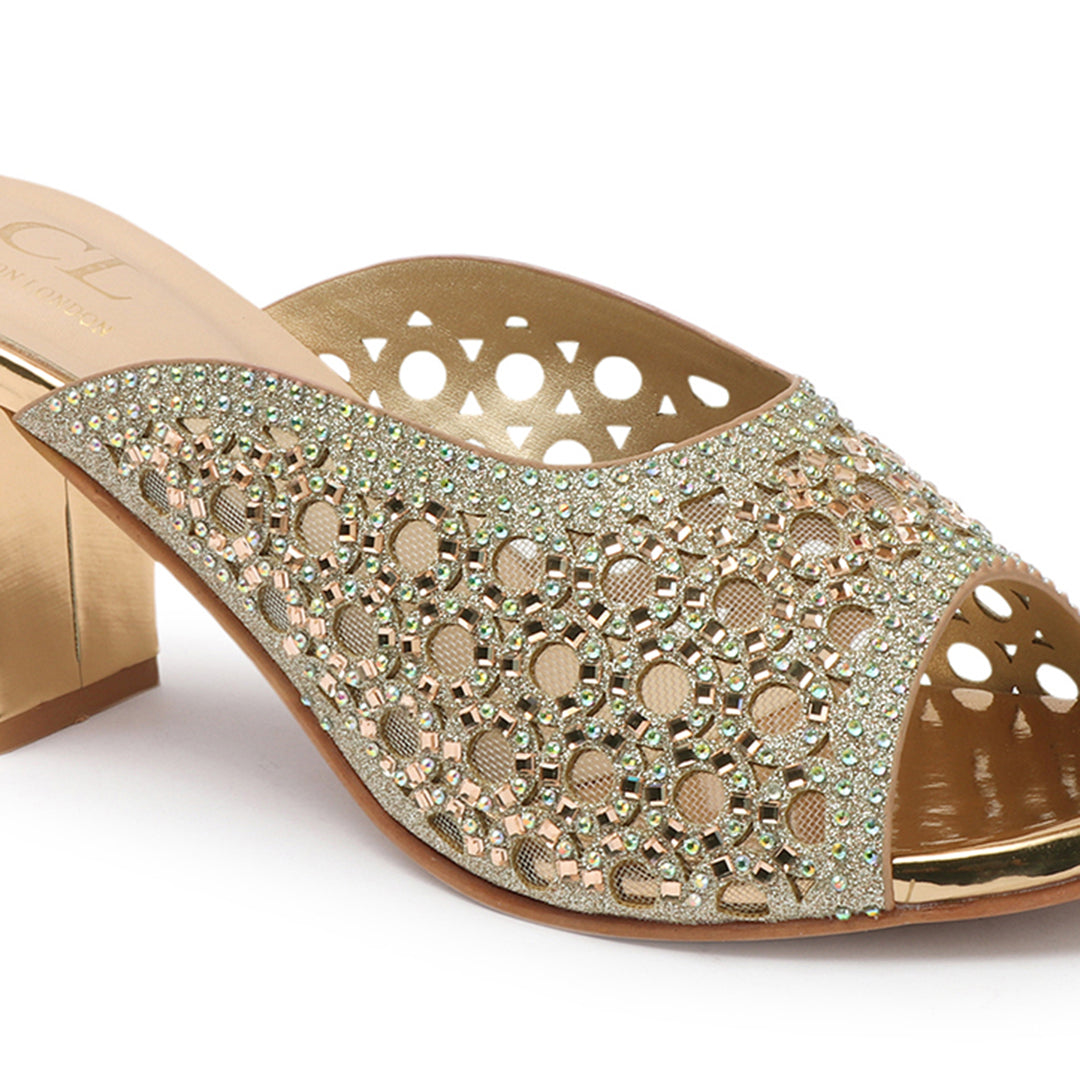 Women Embellished Block Heel Sandals