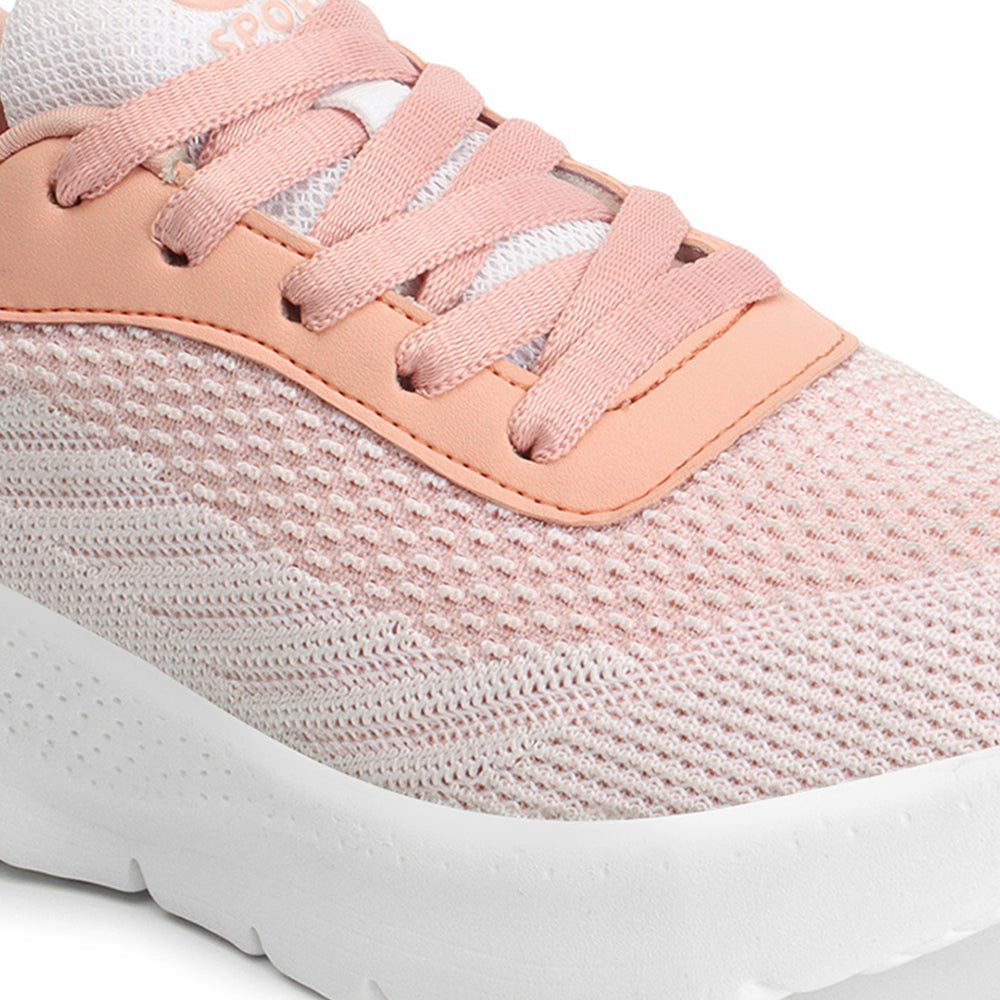 Women Mesh Flyknit Technology Lace-Up Sports Shoes