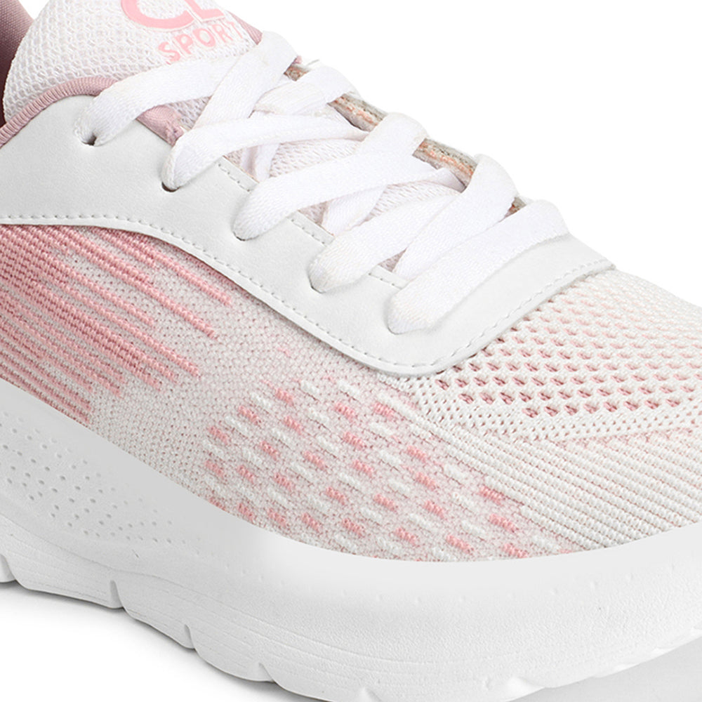 Women Mesh Flyknit Technology Lace-Up Sports Shoes