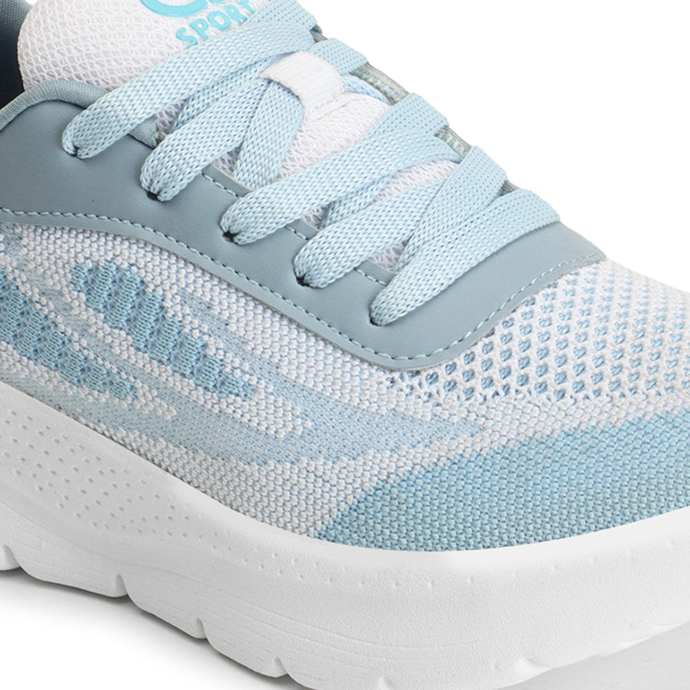 Women Mesh Flyknit Technology Lace-Up Sports Shoes