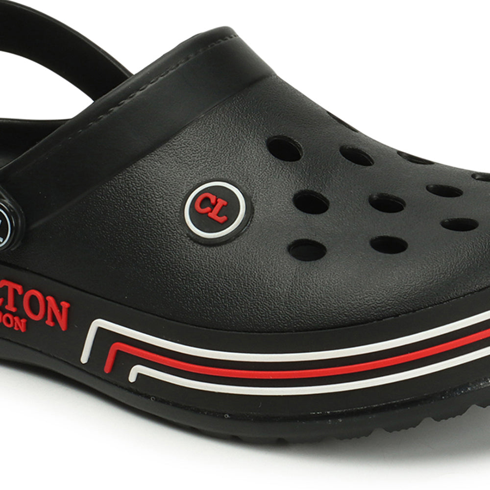 Men Sporty Striped Slip On Clogs