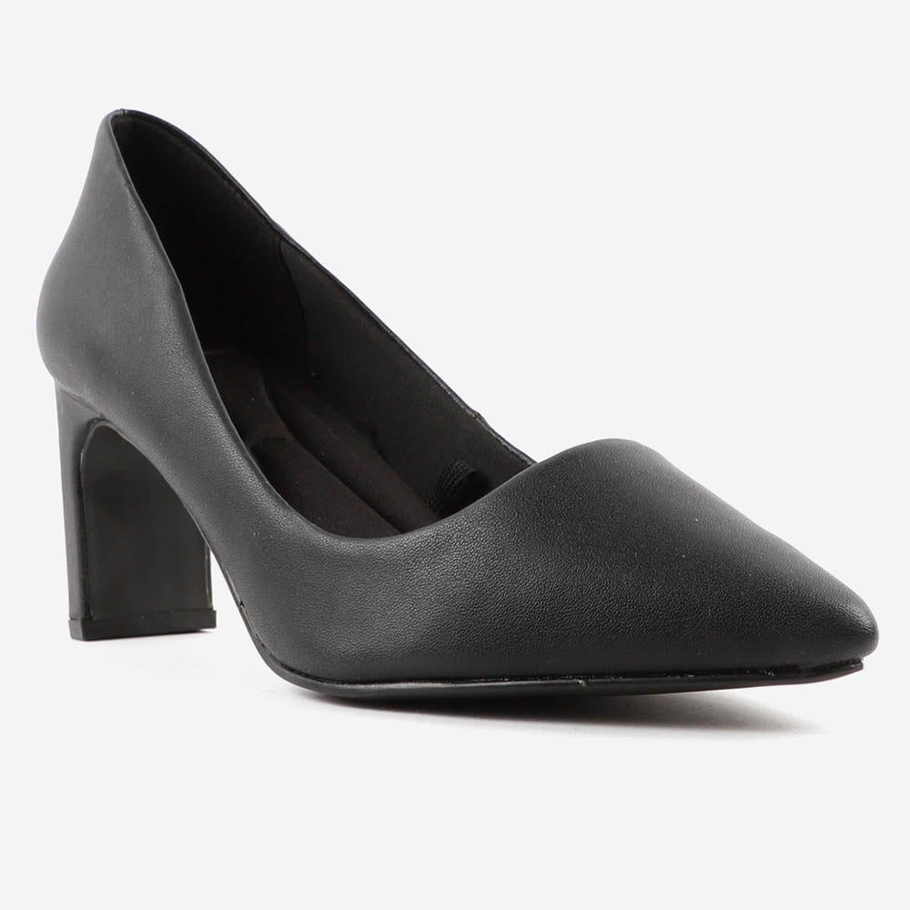 Grey block heel court shoes hot sale