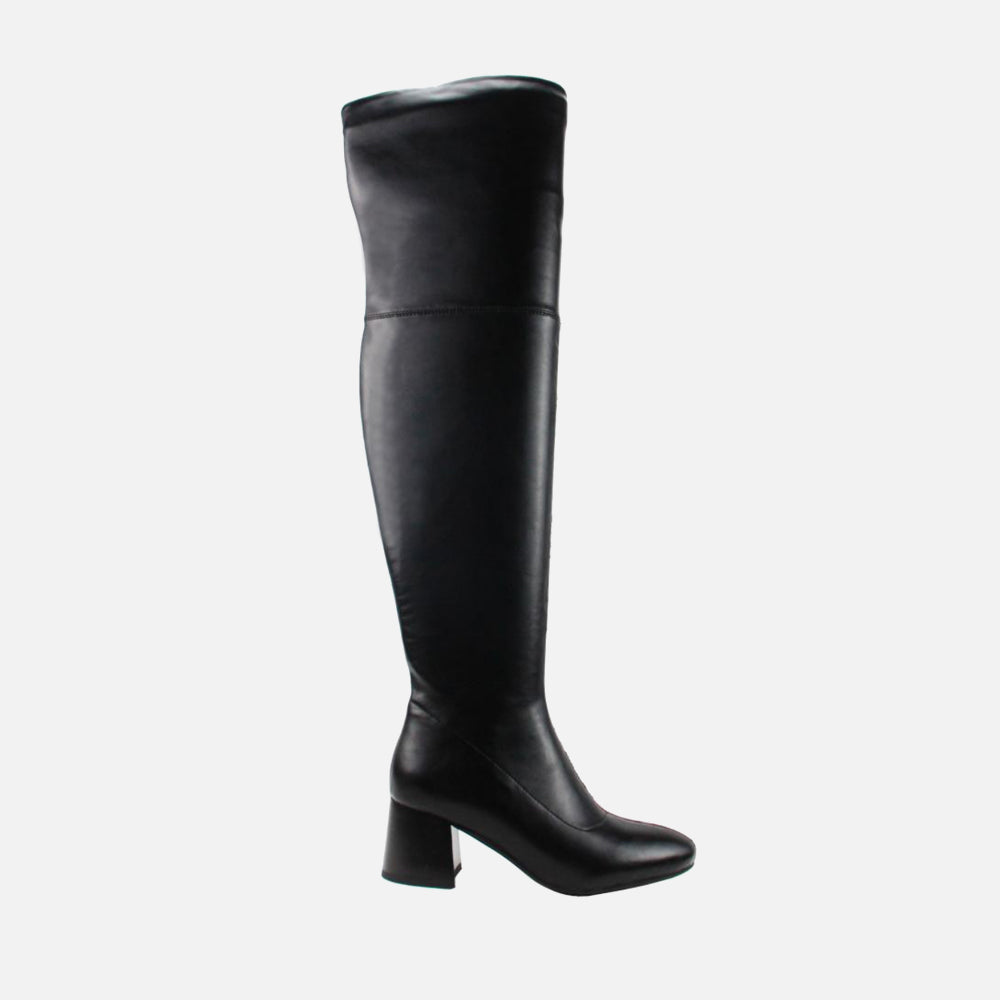 Medium heel knee sales high boots