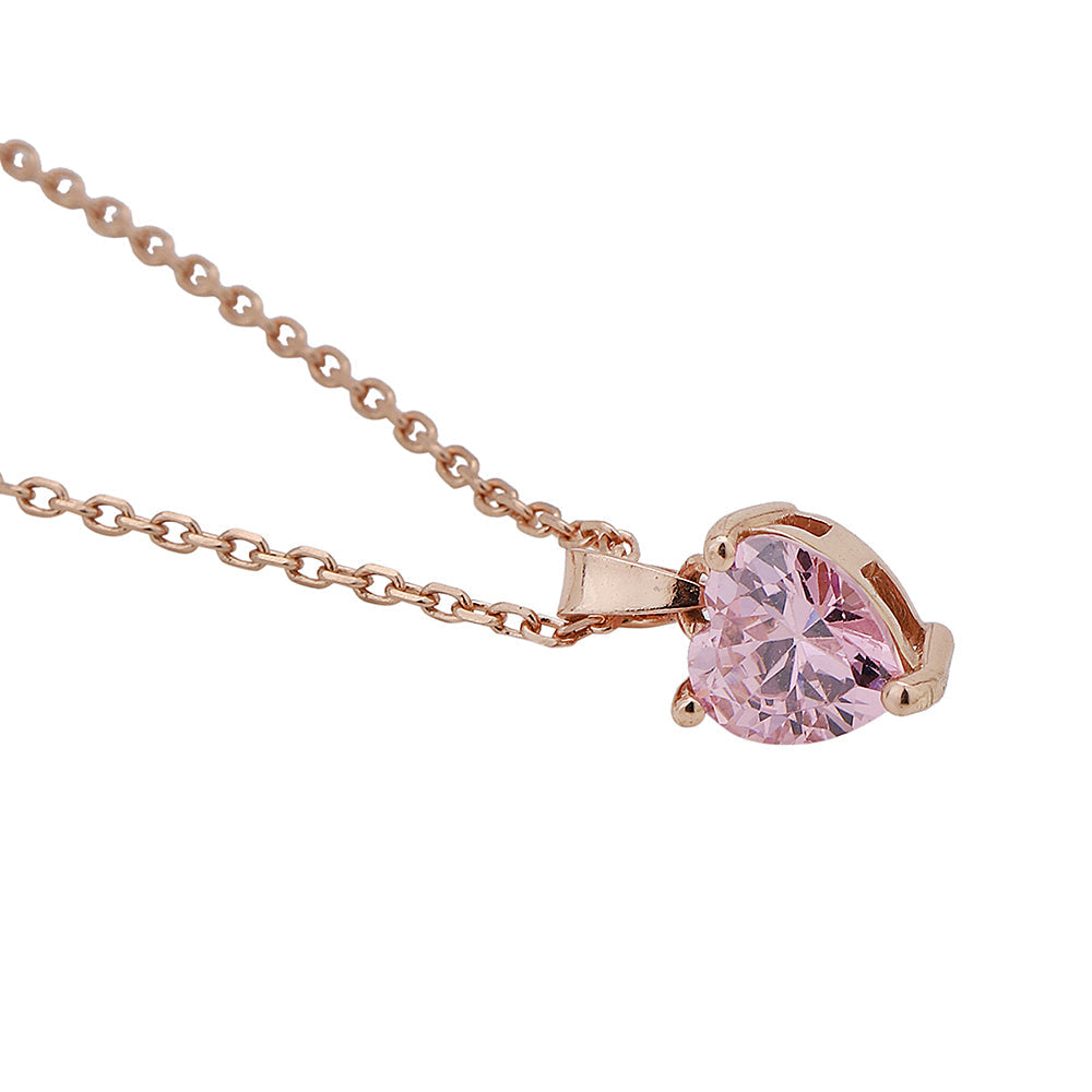 Carlton London-Women 18K Rose Gold-Plated Pendant With Chain & Gift Card