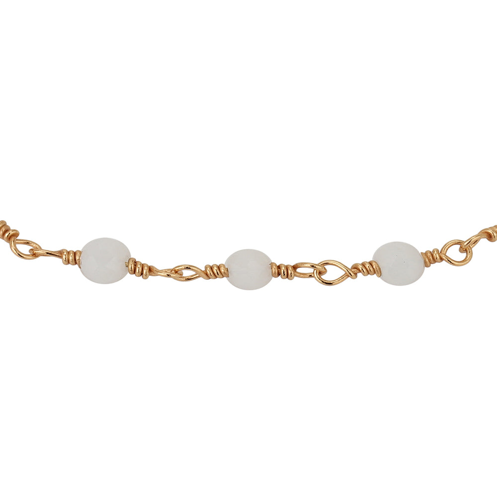 Women Rose Gold-Plated & White Brass Charm Braceletfjb3807