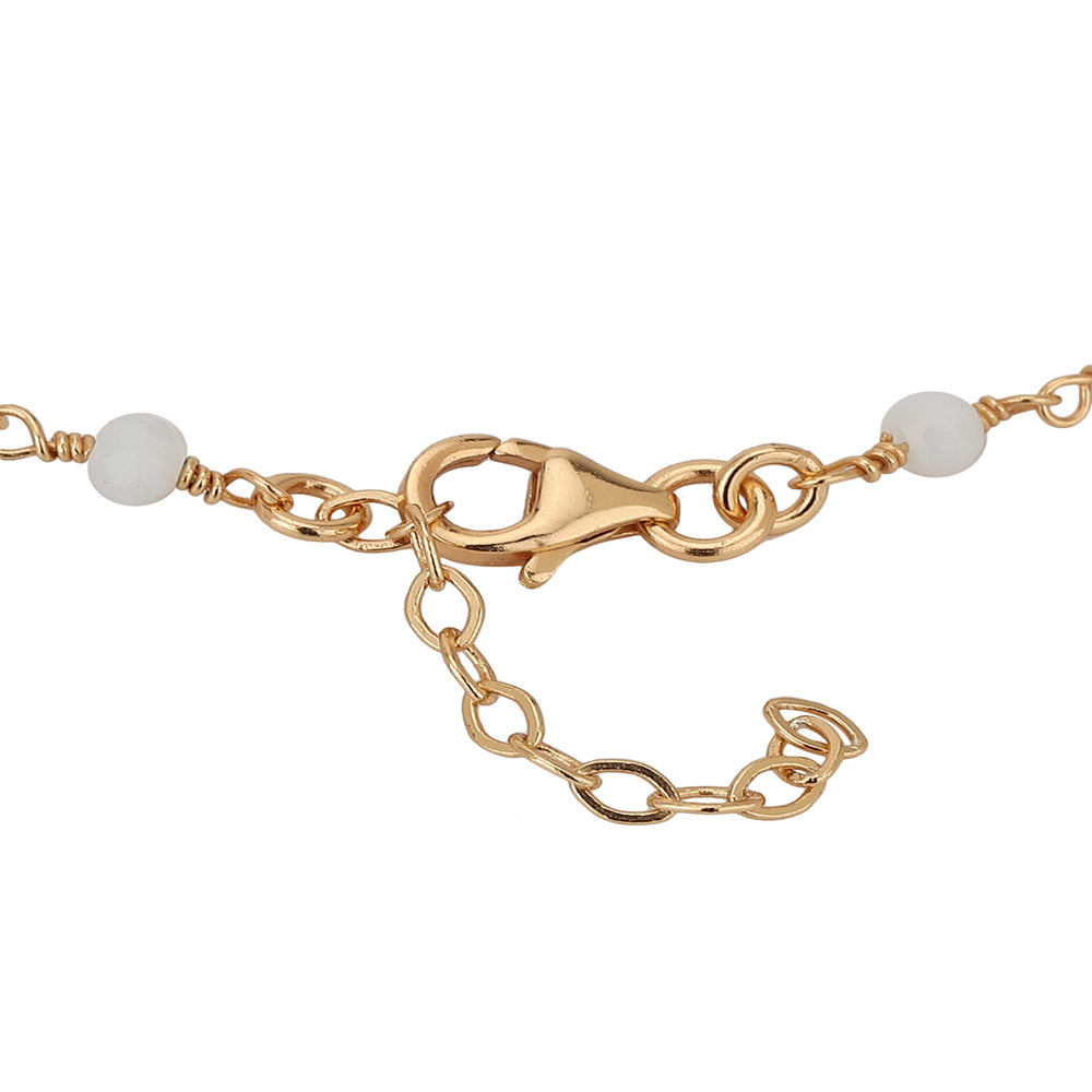 Women Rose Gold-Plated & White Brass Charm Braceletfjb3807