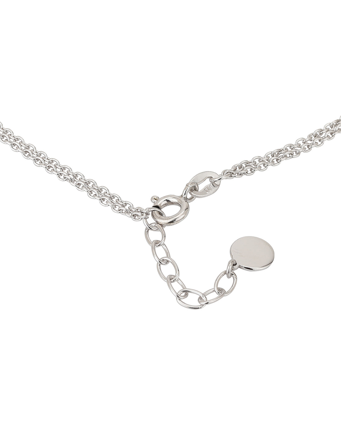 Carlton London 925 Sterling Silver Rhodium Plated Silver Toned Arow Shape Anklet For Women