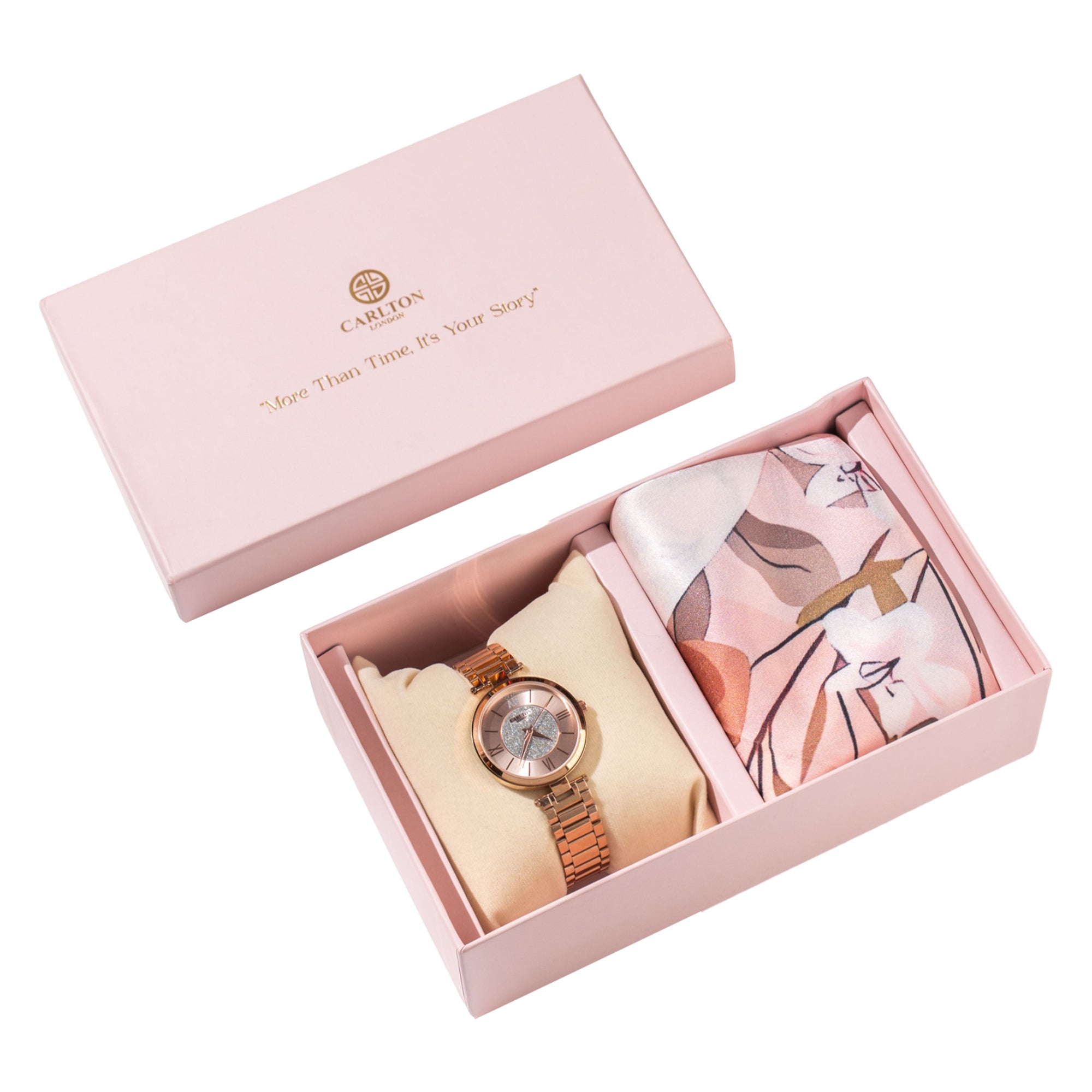 Carlton London Women Gift Set of 2 Watch + Scarf - CLPLG043