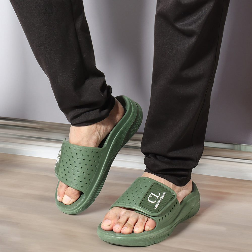 Men Perforated Adjustable Comfort Sliders