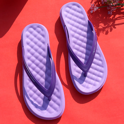 Women Comfort Textured Sole Thong Slippers
