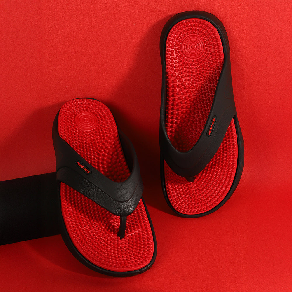 Men Acupressure Footbed Thong Sandals