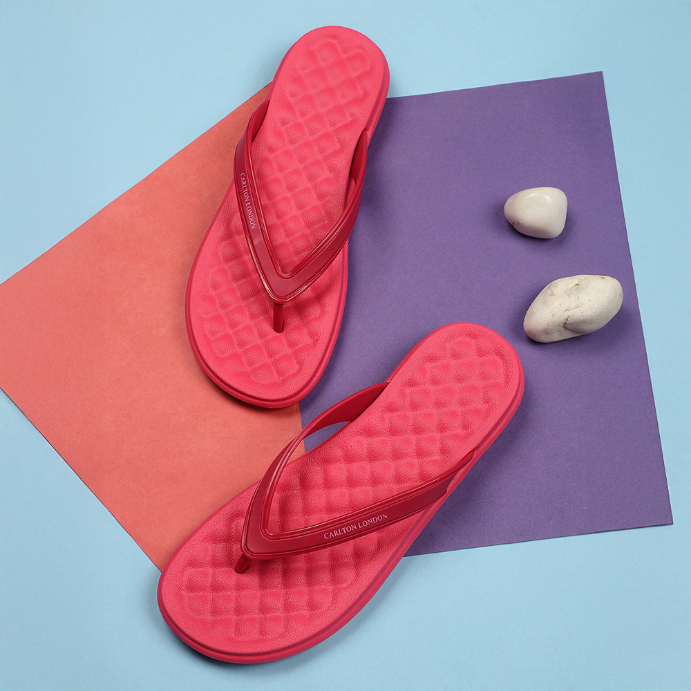 Women Comfort Textured Sole Thong Slippers