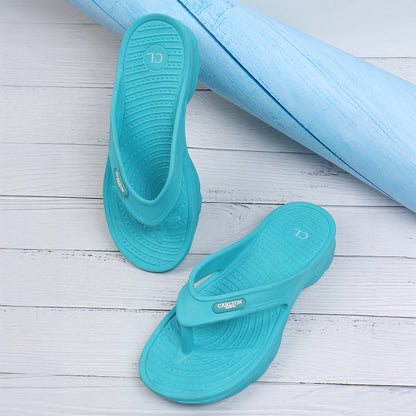 Women Fuchsia Comfortable Wedge Flip Flops