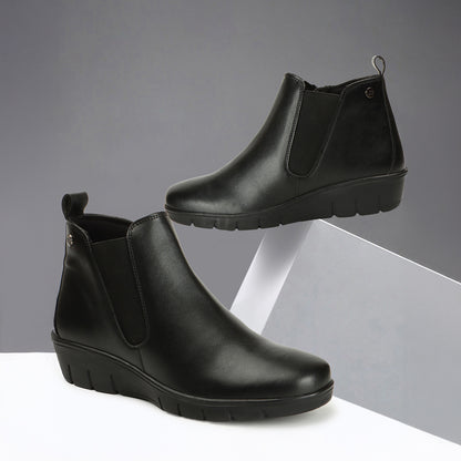 Women Synthetic Solid Sild Zipper Chelsea Boots