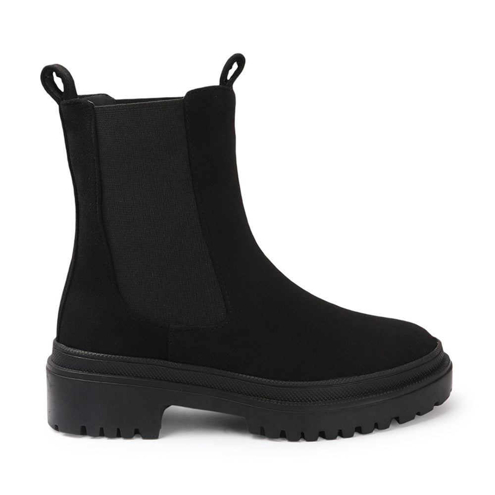 Women Block-Heeled Chelsea Slip-on Boots