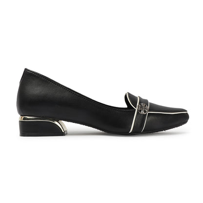 Women Solid Slip-On Block Heel Pump