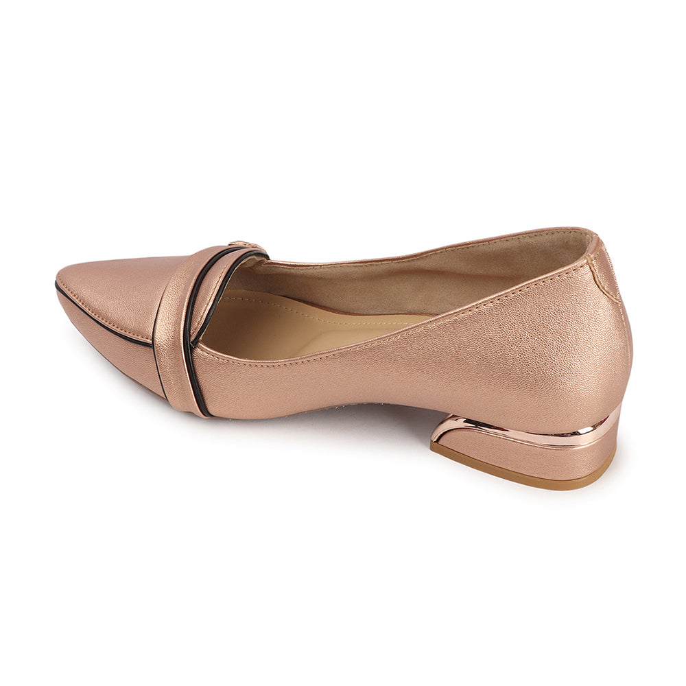Women Solid Slip-On Block Heel Pump
