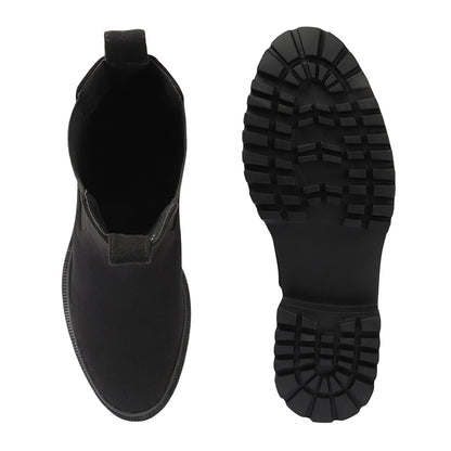 Women Block-Heeled Chelsea Slip-on Boots