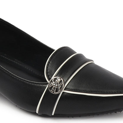 Women Solid Slip-On Block Heel Pump