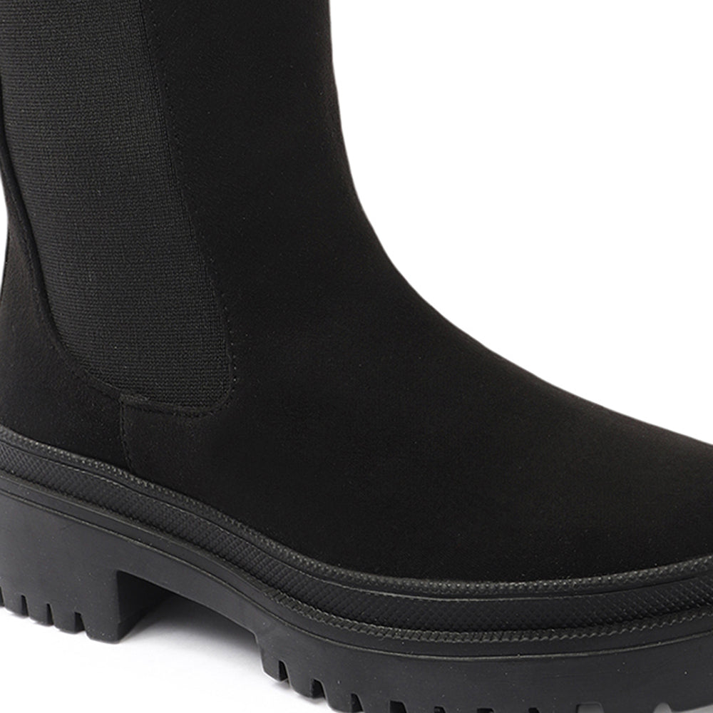 Women Block-Heeled Chelsea Slip-on Boots