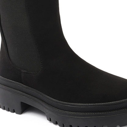 Women Block-Heeled Chelsea Slip-on Boots