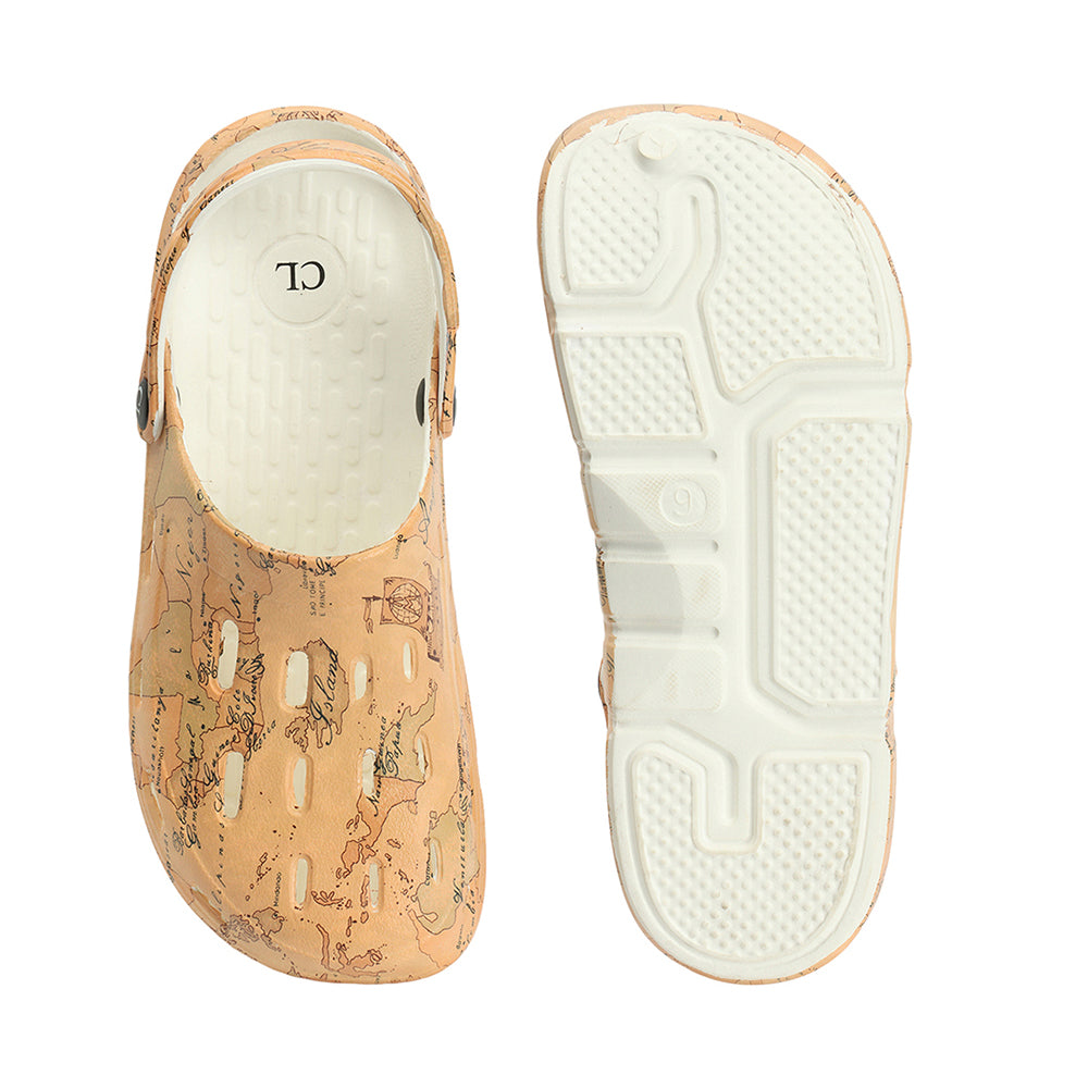 Men Printed Patterned Slip On Clogs